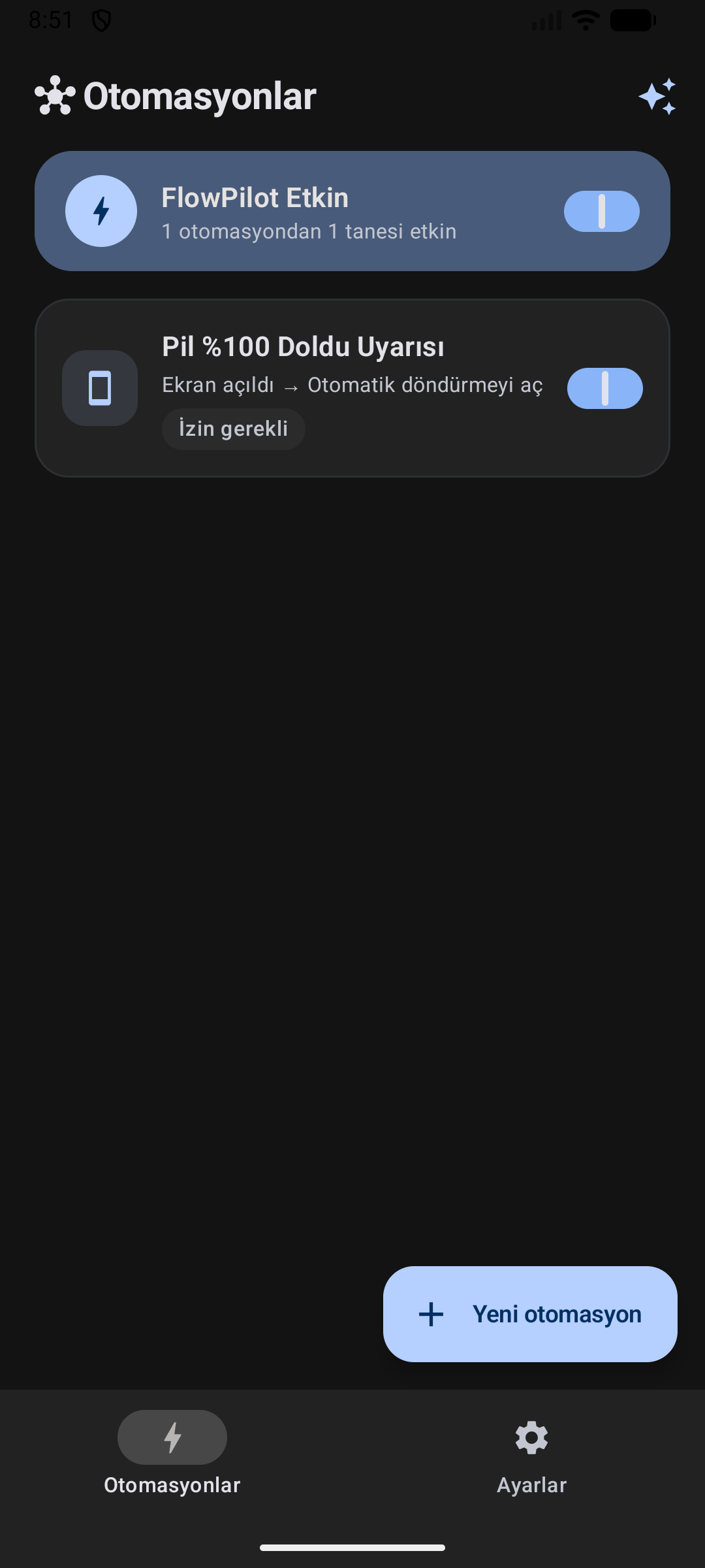 FlowPilot Device Screen